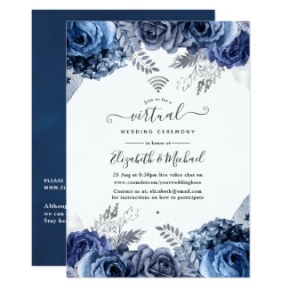 25 Elegant Navy Blue Wedding Invitations Winter 2021