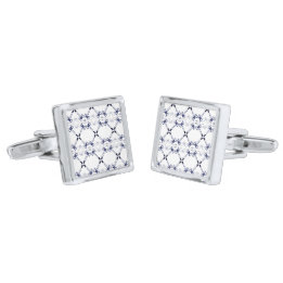 Navy and White Gavel Advocate Lawyer Cufflinks