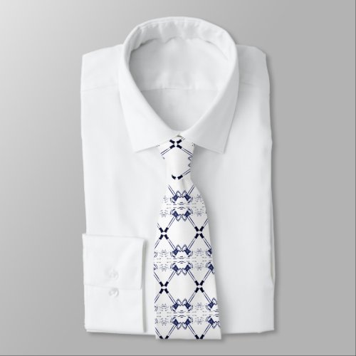 Navy and White Gavels advocacy artwork Tie