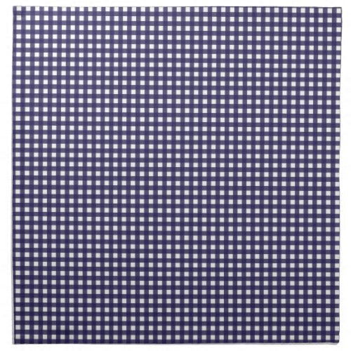 Navy and White Gingham Cloth Napkin