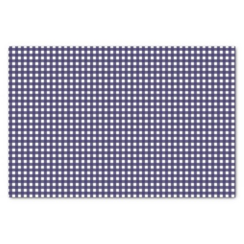 Navy and White Gingham Tissue Paper