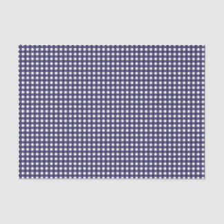 Navy and White Gingham Tissue Paper