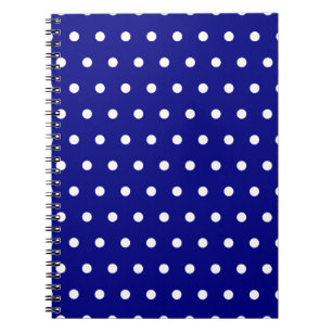 Navy and White Polka Dots Notebook