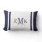 Navy and White Preppy Ribbon Dots Custom Monogram