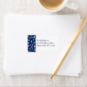 Navy and White Snowflakes Address Label (Insitu)