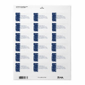 Navy and White Snowflakes Address Label (Full Sheet)