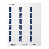 Navy and White Snowflakes Blank Address Label (Full Sheet)