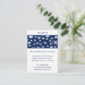 Navy and White Snowflakes Enclosure Card (Standing Front)