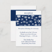 Navy and White Snowflakes Enclosure Card (Front/Back)