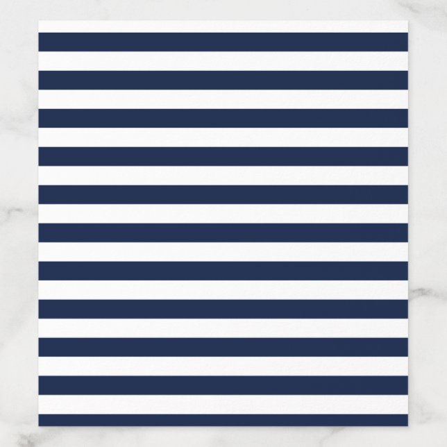 Navy and White Solid Stripes Envelope Liner (Design)