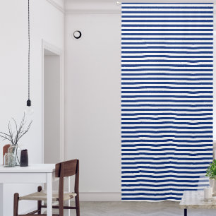 navy and white stripes blackout curtains