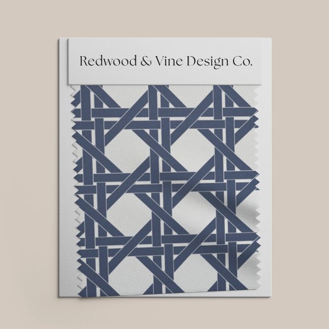 Navy and White Summer Rattan Basketweave Pattern Fabric (Creator Uploaded)