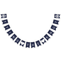 Navy and White Tying The Knot Nautical Bunting