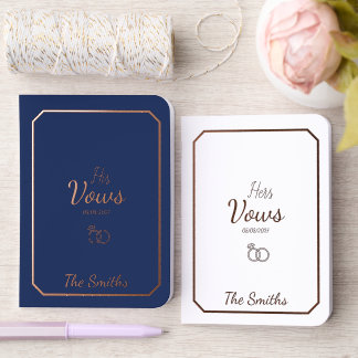 navy and white vow books