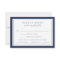 Navy and White Wedding RSVP Card w/ Meal Choice
