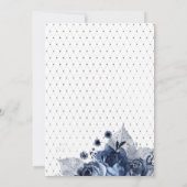 Navy and White with Silver Foil Virtual Wedding Invitation (Back)