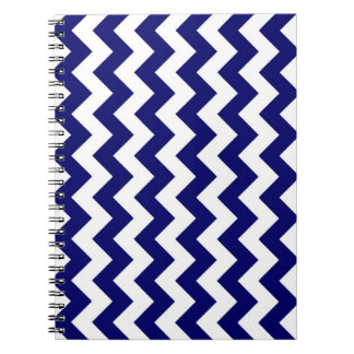 Navy and White Zigzag Notebook