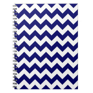 Navy and White Zigzag Notebook