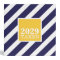 Navy and Yellow Preppy Stripes Tax File Binder