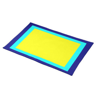 Navy Aqua and Yellow Placemat