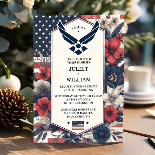 Navy Army War Marine Tactical Military Wedding Invitation