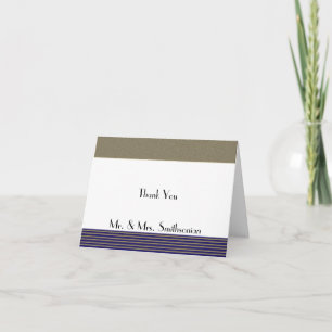 Navy Art Deco Posh Wedding Thank You