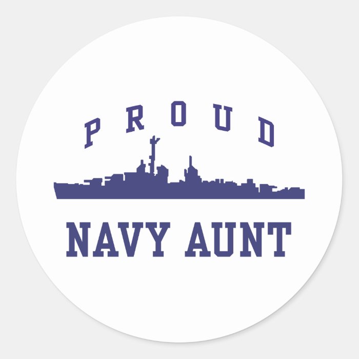 Navy Aunt Stickers