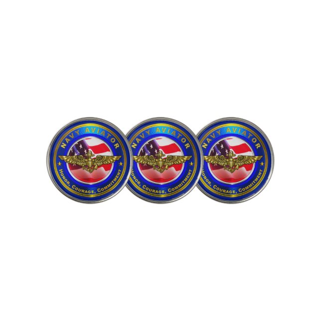 Navy Aviator Golf Ball Marker (3 Up)