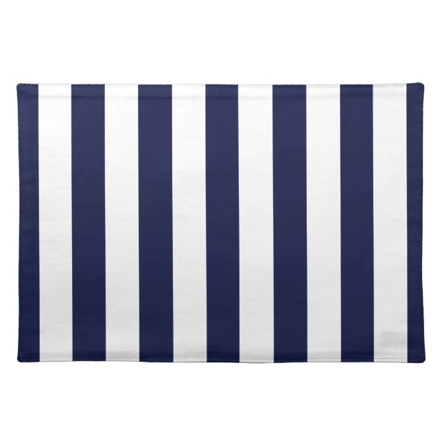 Navy Awning Stripe Placemat (Front)