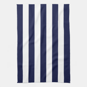 Navy Awning Stripe Towel