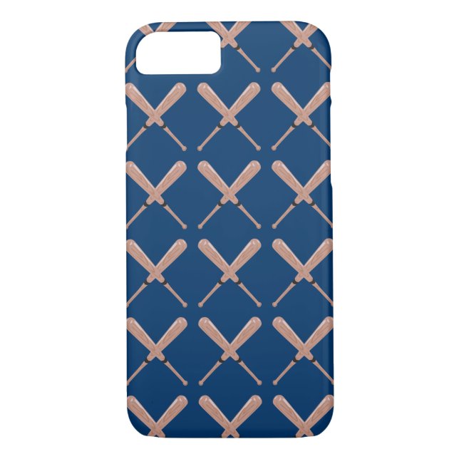 Navy Baseball Bat Case-Mate iPhone Case (Back)