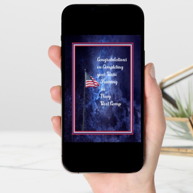 Navy Basic Training Boot Camp Graduation Card (Front Digital)