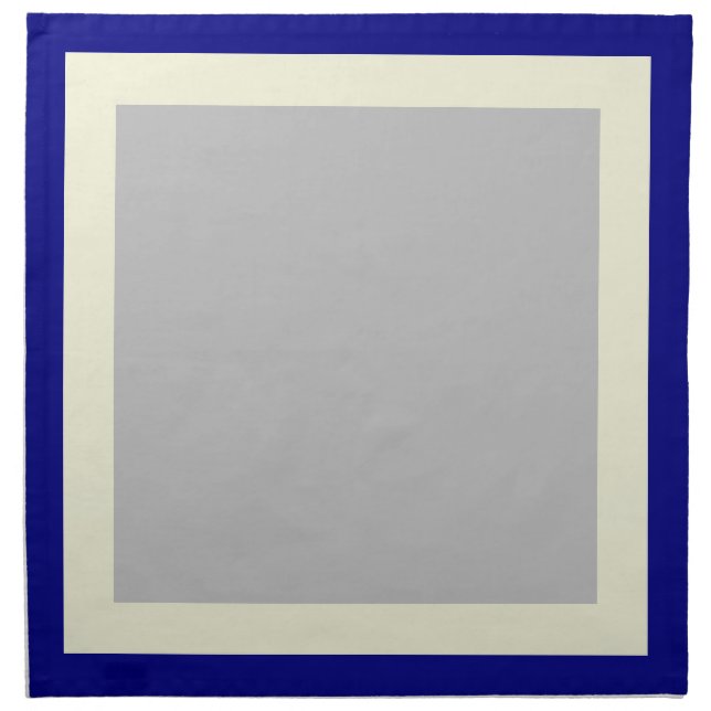 Navy Beige and SIlver-Colored Napkins (Front)