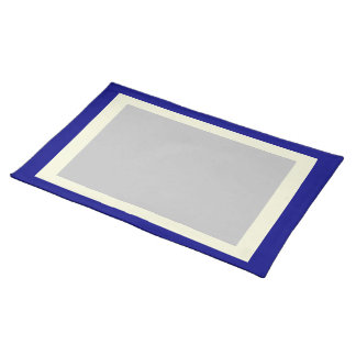 Navy Beige and Silver-Colored Placemat