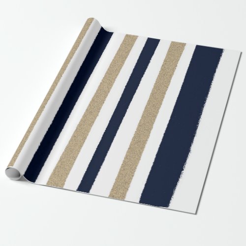 Navy  Beige  White Paper Stripes