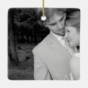 Navy & Berry Berry Elegant Damask Peacock Wedding Ceramic Ornament