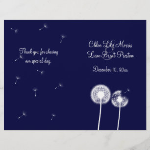 Navy Best Wishes Wedding Program 2