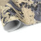 Navy Black Floral Faux Gold Grungy Marble Strokes