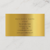 Navy Black Grungy Gold Marble Vip Business Card (Back)