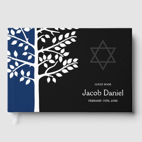 Navy Black Tree of Life Bar Mitzvah