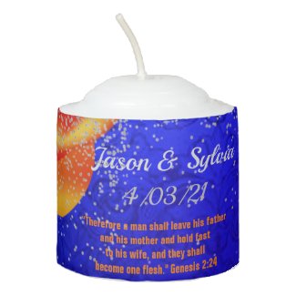 Navy Bling Theme Votive Candle