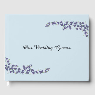 Navy Blossoms Our Wedding Guests Guest Book