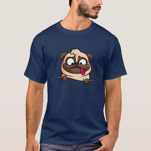  navy blu t_shirt with cute dog design casual wear