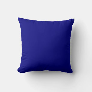 Navy Blue 000080 Color - Add a Name Option Throw Pillow