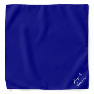 Navy Blue 000080 - With Name or Blank Bandana
