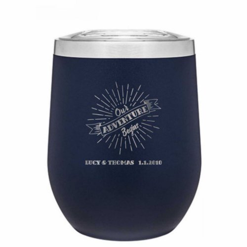 Navy Blue 12oz Double Wall Insulated Tumbler