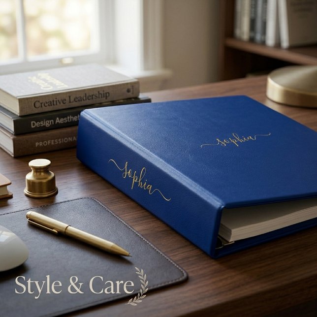 Navy Blue 3 ring binder with Customizable Name (Navy Blue 3 ring binder with Customizable Name)