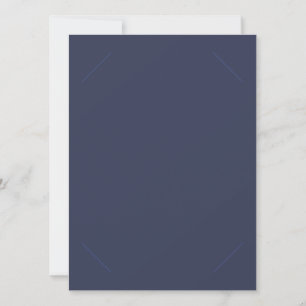 Navy Blue 5x7 on 5.5x6.5 Corner Slit Insert Invitation