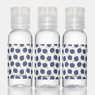 Navy Blue Abstract Flying Bomb Fruit Pattern Hand Sanitizer