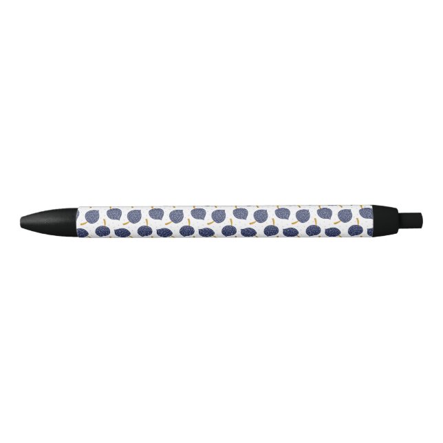Navy Blue Abstract Flying Bomb Fruit Pattern Pen (Front)